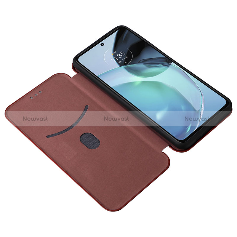 Leather Case Stands Flip Cover Holder L04Z for Motorola Moto G72