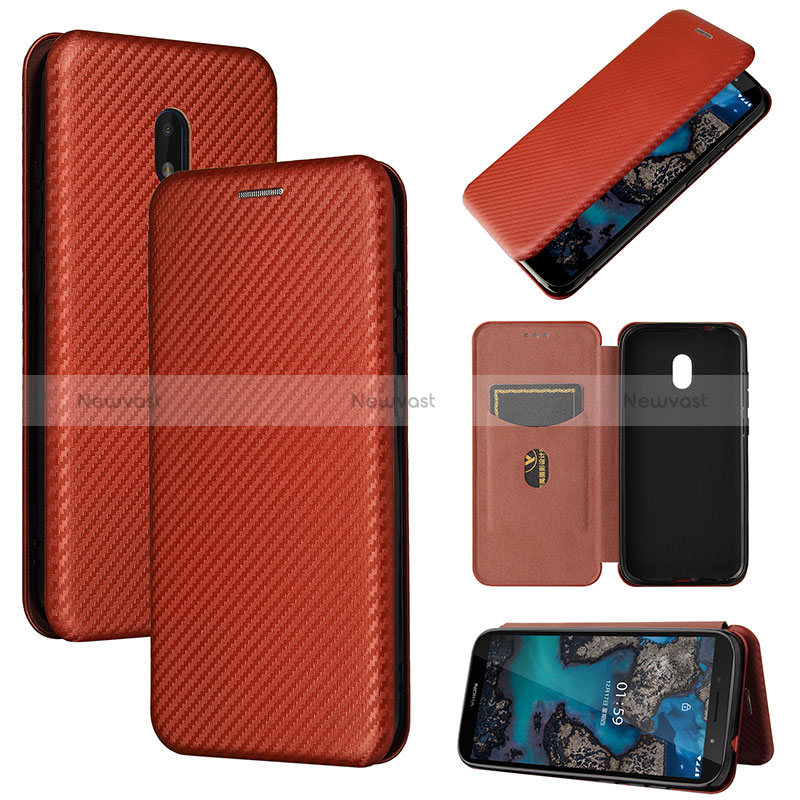 Leather Case Stands Flip Cover Holder L04Z for Nokia C01 Plus