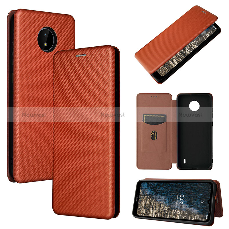 Leather Case Stands Flip Cover Holder L04Z for Nokia C10