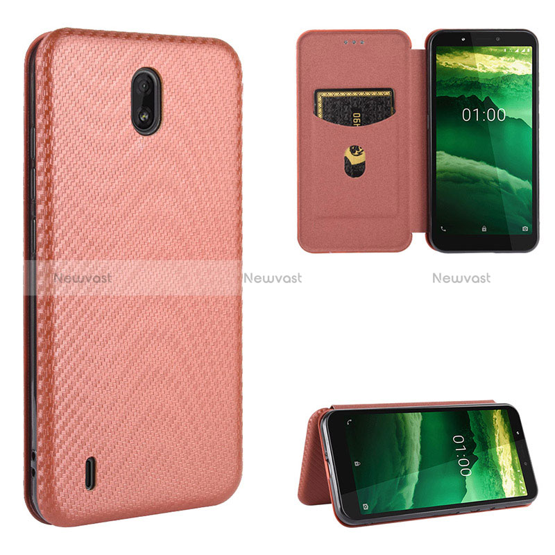 Leather Case Stands Flip Cover Holder L04Z for Nokia C2