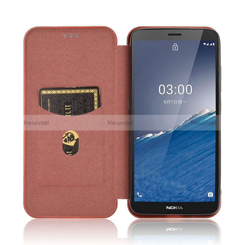 Leather Case Stands Flip Cover Holder L04Z for Nokia C3