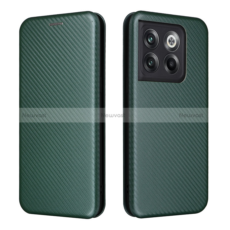 Leather Case Stands Flip Cover Holder L04Z for OnePlus Ace Pro 5G Green