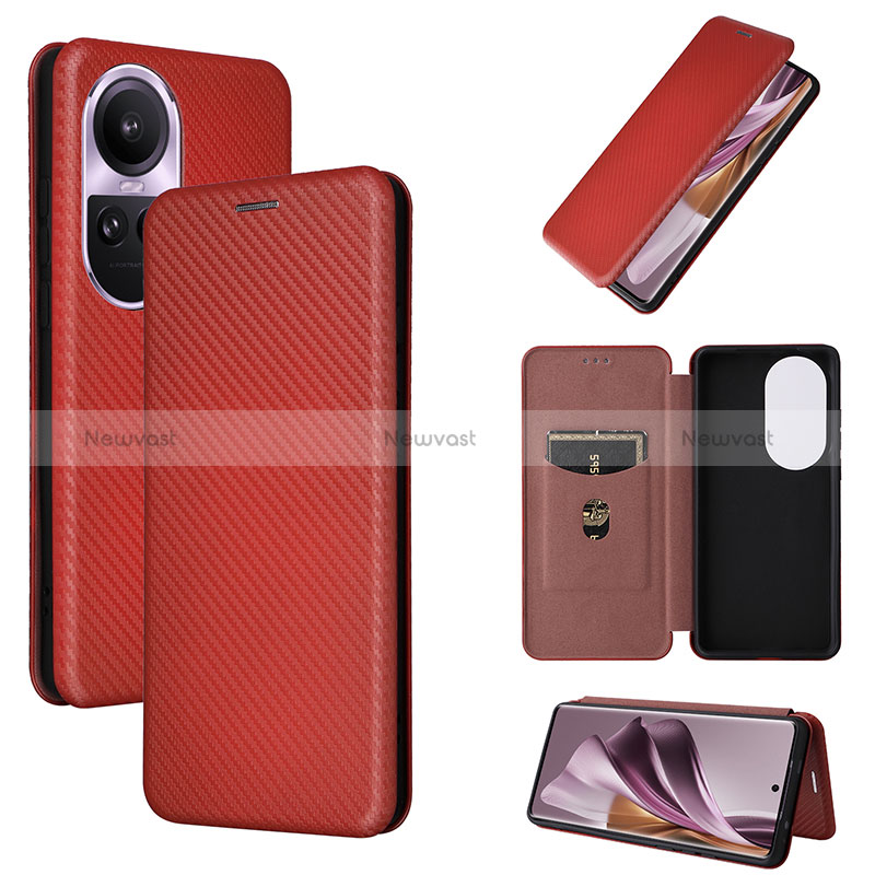 Leather Case Stands Flip Cover Holder L04Z for Oppo Reno10 5G