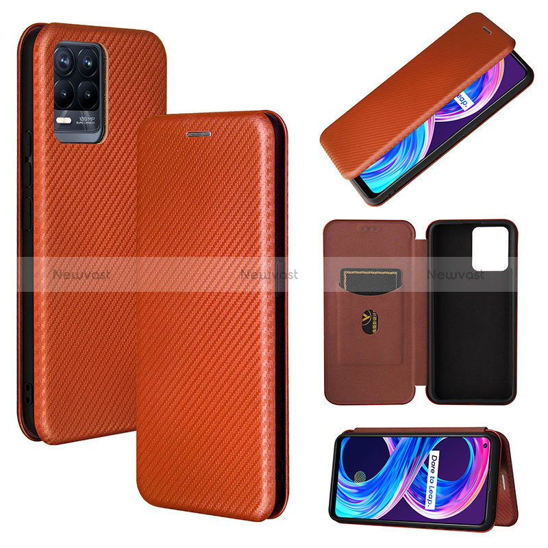 Leather Case Stands Flip Cover Holder L04Z for Realme 8 Pro