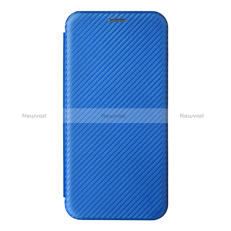 Leather Case Stands Flip Cover Holder L04Z for Realme 9 5G India Blue