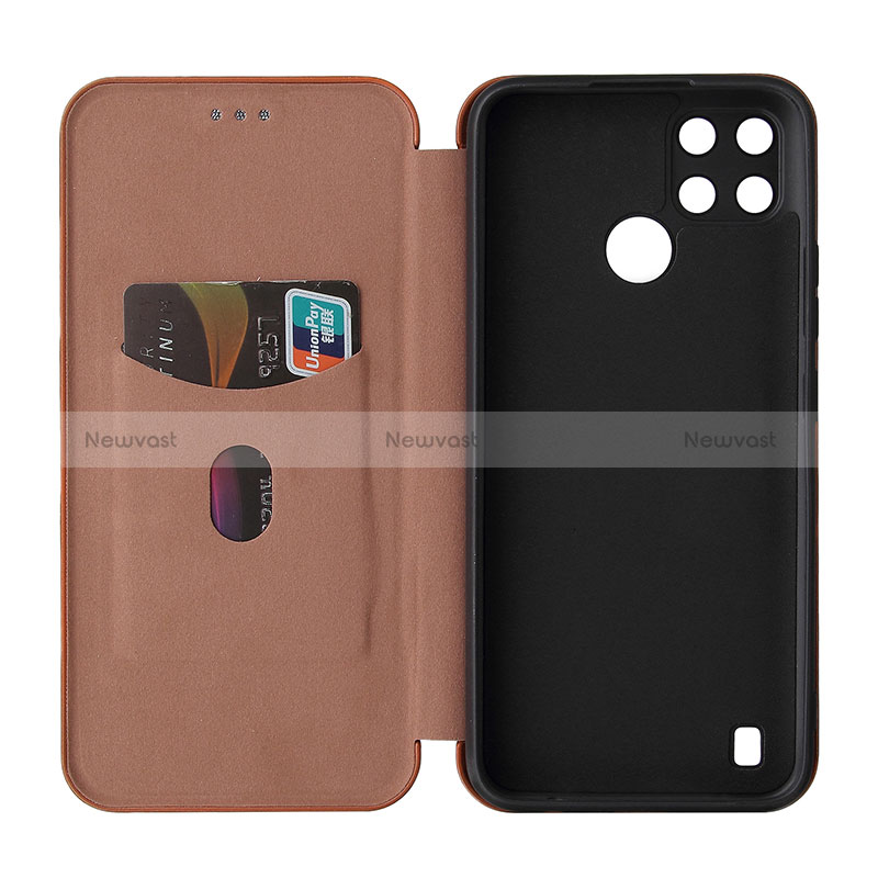 Leather Case Stands Flip Cover Holder L04Z for Realme C25Y