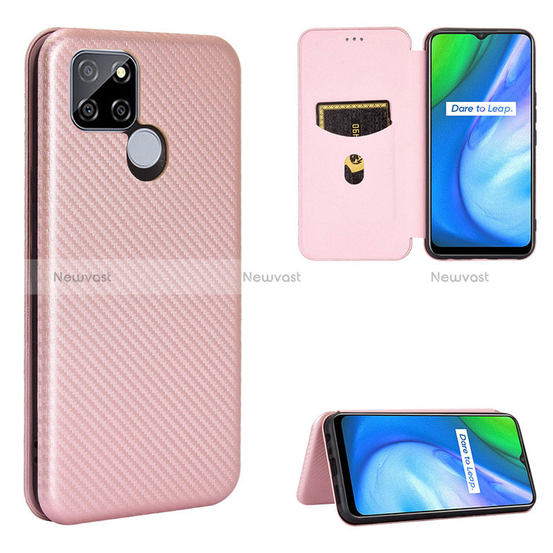 Leather Case Stands Flip Cover Holder L04Z for Realme Q2i 5G