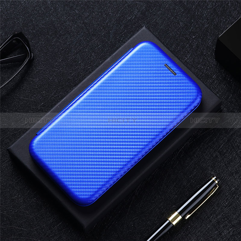 Leather Case Stands Flip Cover Holder L04Z for Samsung Galaxy A34 5G Blue