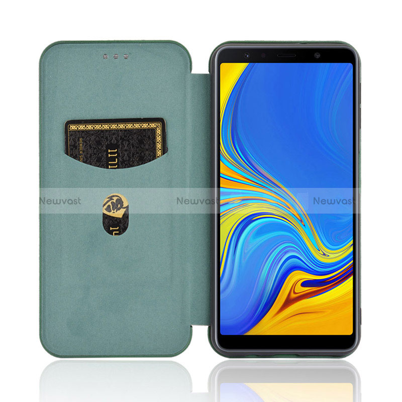 Leather Case Stands Flip Cover Holder L04Z for Samsung Galaxy A7 (2018) A750