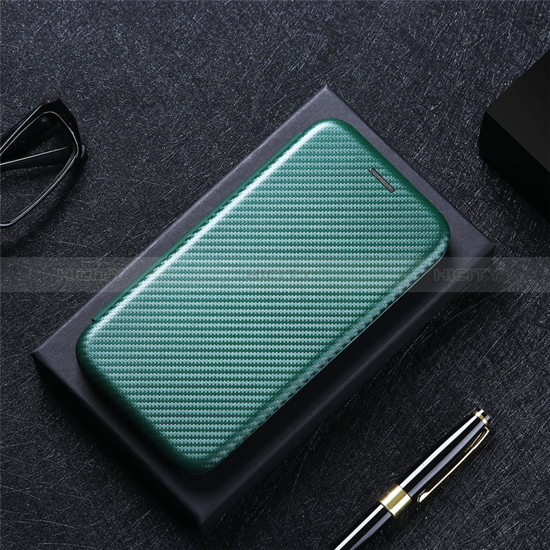 Leather Case Stands Flip Cover Holder L04Z for Samsung Galaxy F13 4G Green