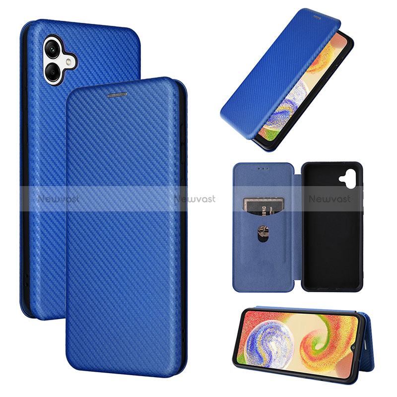 Leather Case Stands Flip Cover Holder L04Z for Samsung Galaxy M04