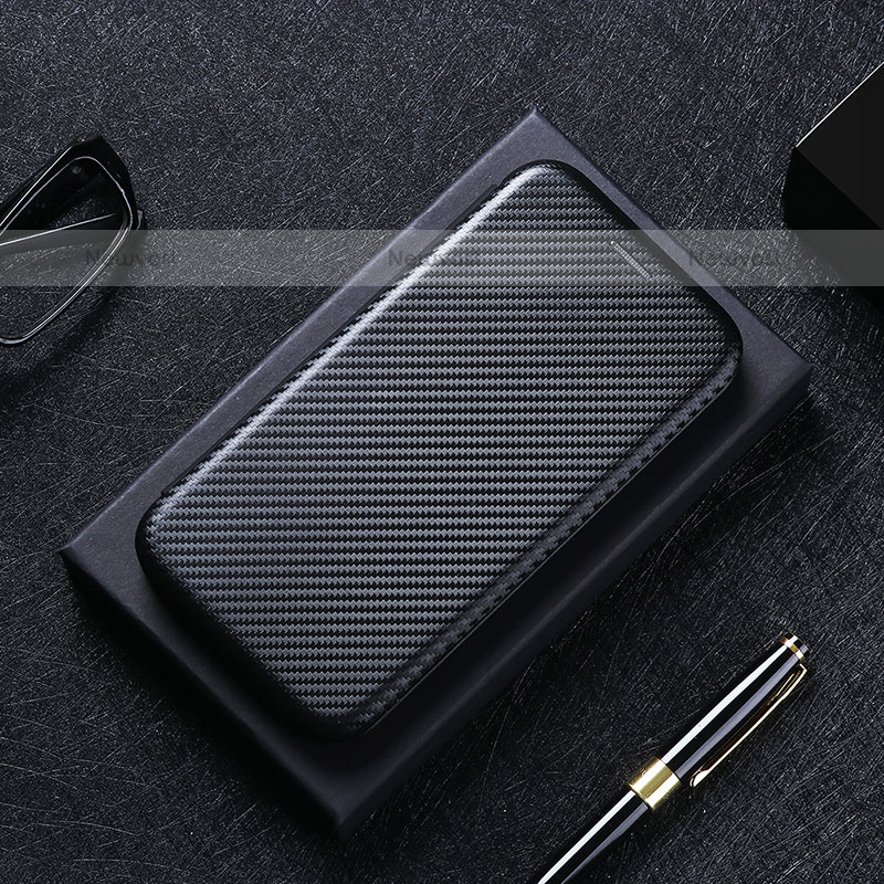 Leather Case Stands Flip Cover Holder L04Z for Samsung Galaxy M11 Black