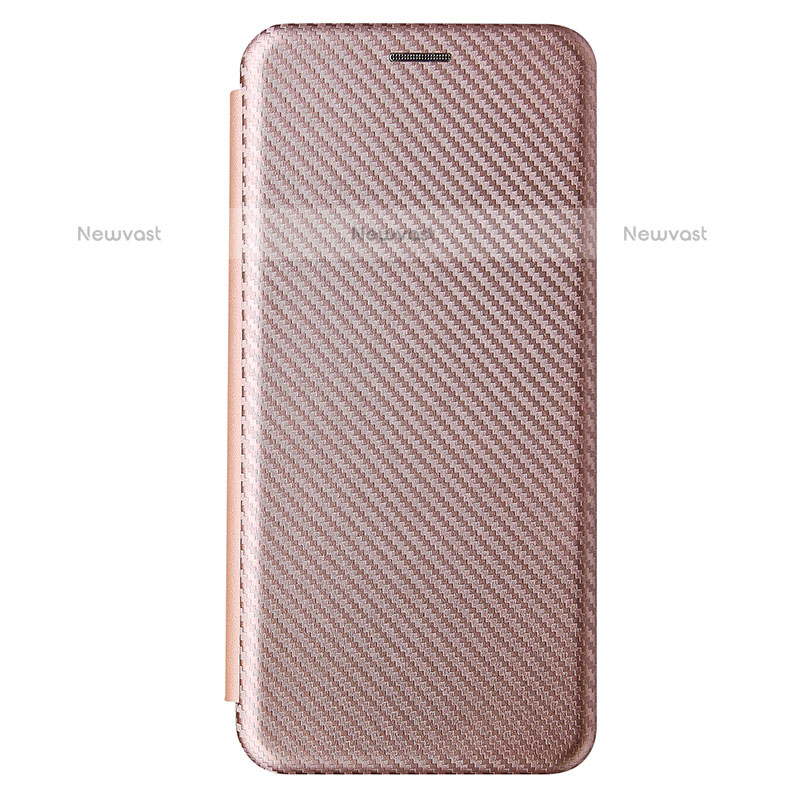 Leather Case Stands Flip Cover Holder L04Z for Samsung Galaxy M62 4G Rose Gold