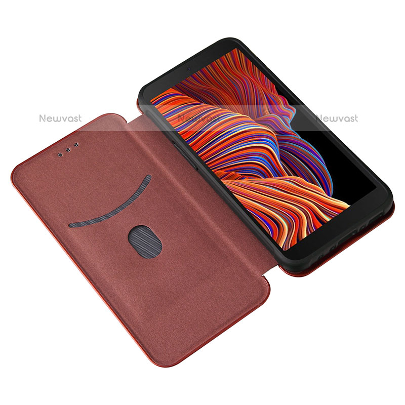 Leather Case Stands Flip Cover Holder L04Z for Samsung Galaxy XCover 5 SM-G525F