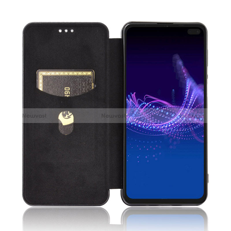 Leather Case Stands Flip Cover Holder L04Z for Sharp Aquos Sense4 Plus