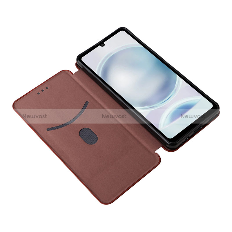 Leather Case Stands Flip Cover Holder L04Z for Sharp Aquos Sense8