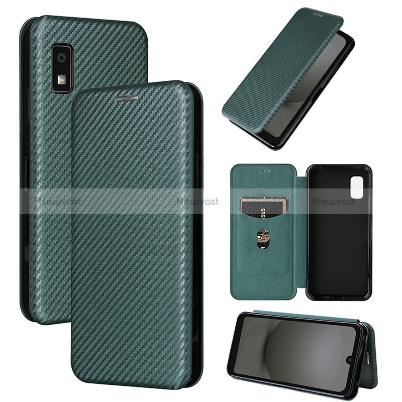 Leather Case Stands Flip Cover Holder L04Z for Sharp Aquos wish3