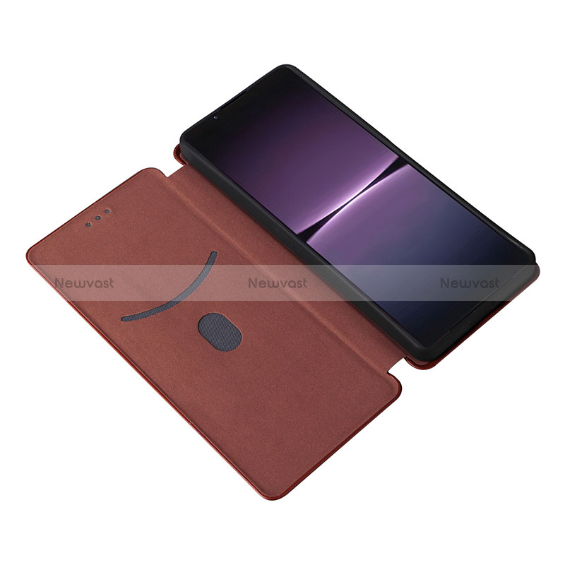 Leather Case Stands Flip Cover Holder L04Z for Sony Xperia 1 V