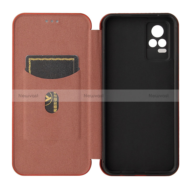 Leather Case Stands Flip Cover Holder L04Z for Vivo V21e 4G