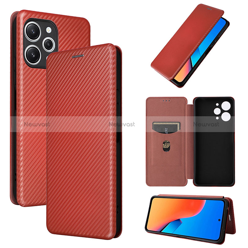 Leather Case Stands Flip Cover Holder L04Z for Xiaomi Redmi 12 4G