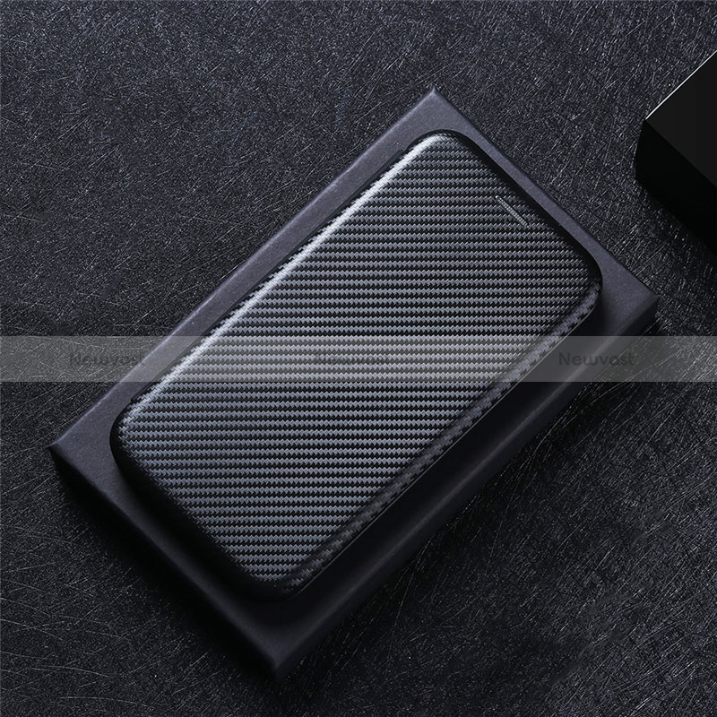 Leather Case Stands Flip Cover Holder L04Z for Xiaomi Redmi 12 4G Black