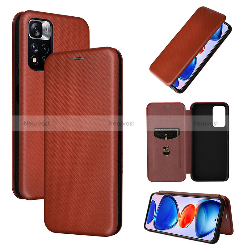 Leather Case Stands Flip Cover Holder L04Z for Xiaomi Redmi Note 11T 5G