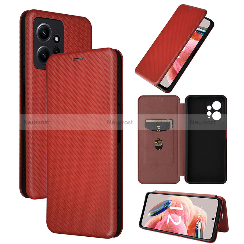 Leather Case Stands Flip Cover Holder L04Z for Xiaomi Redmi Note 12 4G