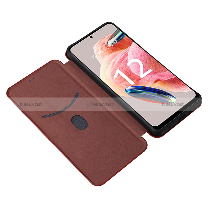 Leather Case Stands Flip Cover Holder L04Z for Xiaomi Redmi Note 12 4G