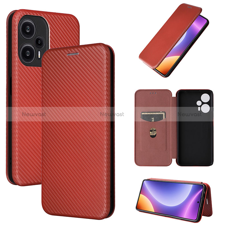 Leather Case Stands Flip Cover Holder L04Z for Xiaomi Redmi Note 12 Turbo 5G