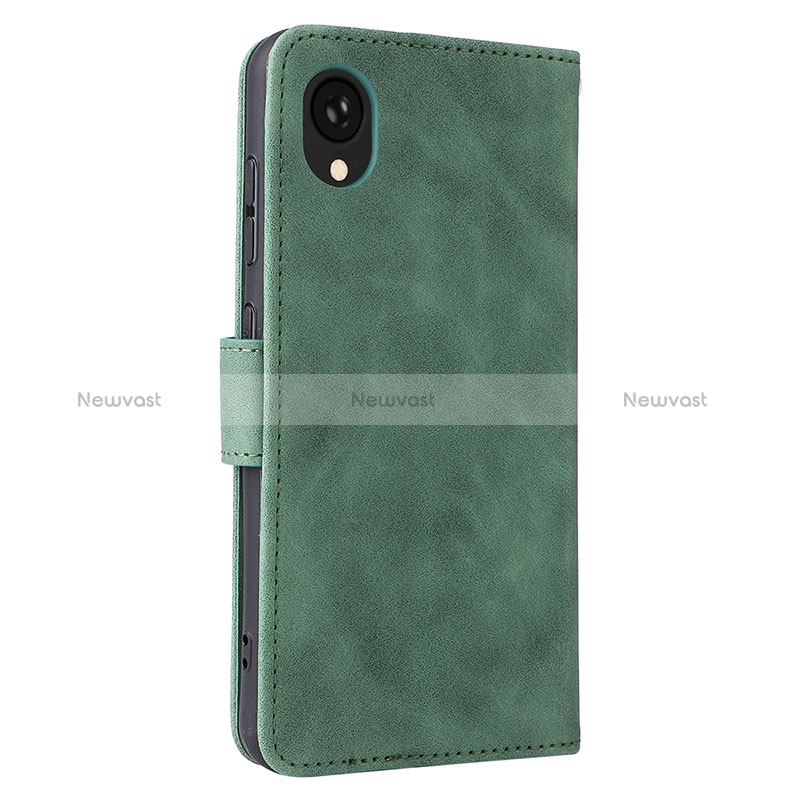 Leather Case Stands Flip Cover Holder L05Z for Samsung Galaxy A22 5G SC-56B Green