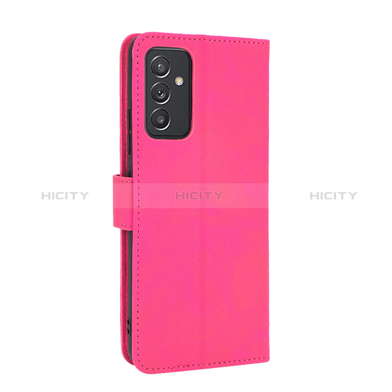 Leather Case Stands Flip Cover Holder L05Z for Samsung Galaxy A24 4G Hot Pink