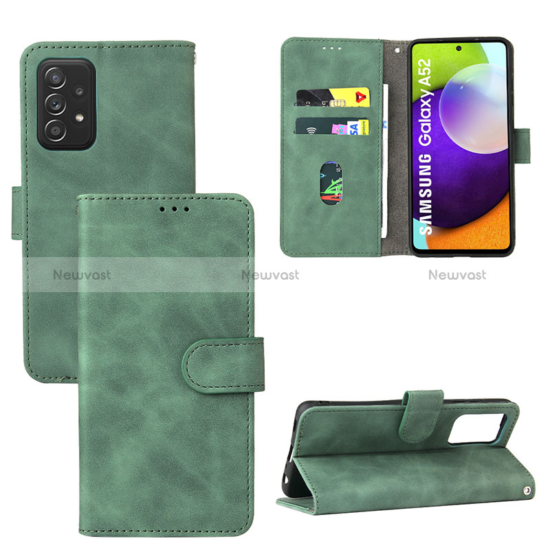 Leather Case Stands Flip Cover Holder L05Z for Samsung Galaxy A52 4G