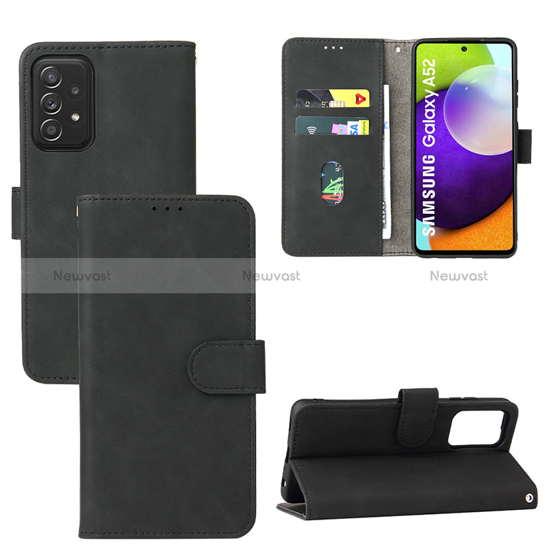 Leather Case Stands Flip Cover Holder L05Z for Samsung Galaxy A52 4G