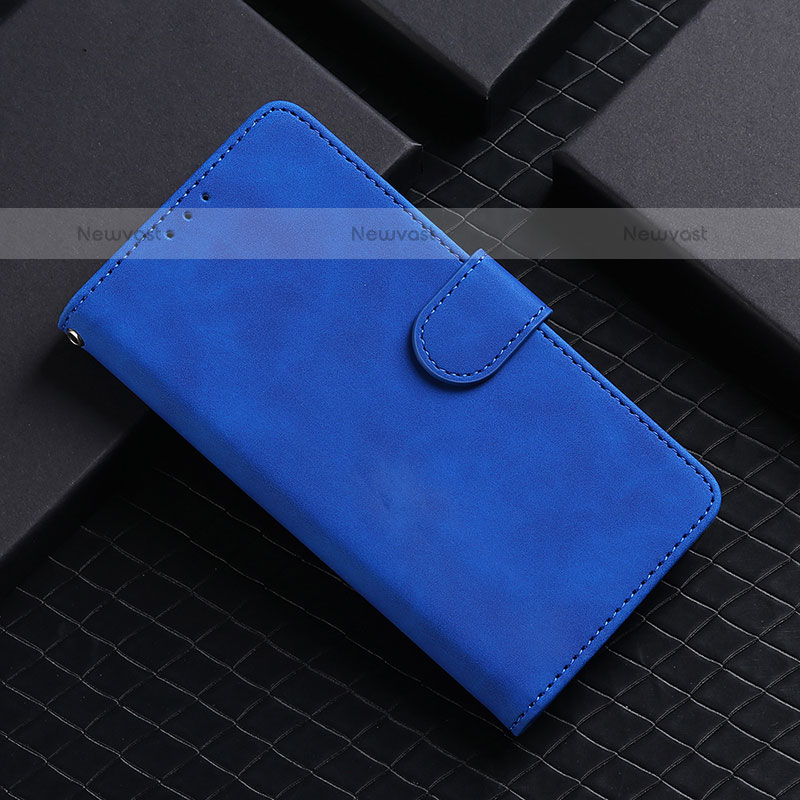 Leather Case Stands Flip Cover Holder L05Z for Samsung Galaxy M30s Blue