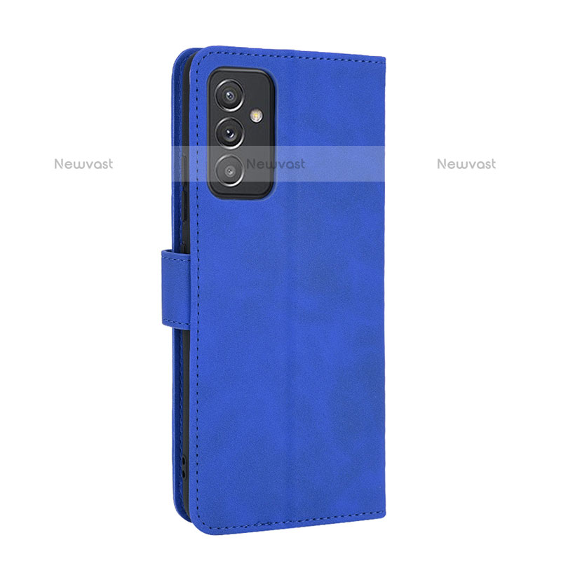 Leather Case Stands Flip Cover Holder L05Z for Samsung Galaxy Quantum2 5G Blue