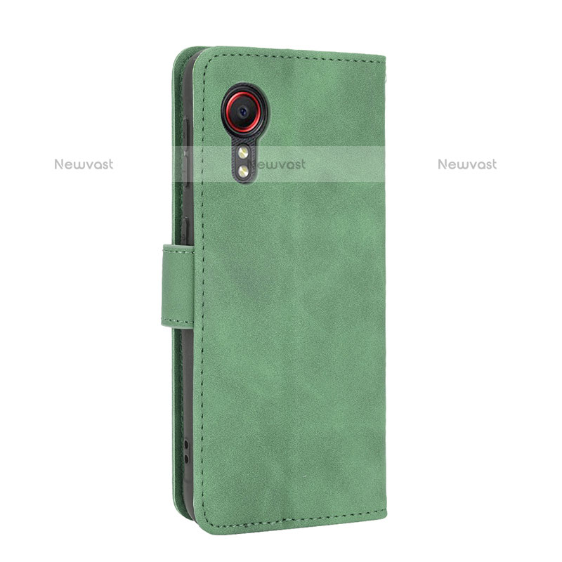 Leather Case Stands Flip Cover Holder L05Z for Samsung Galaxy XCover 5 SM-G525F Green