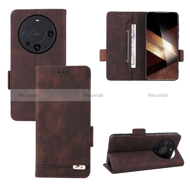 Leather Case Stands Flip Cover Holder L06Z for Huawei Mate 60 Pro