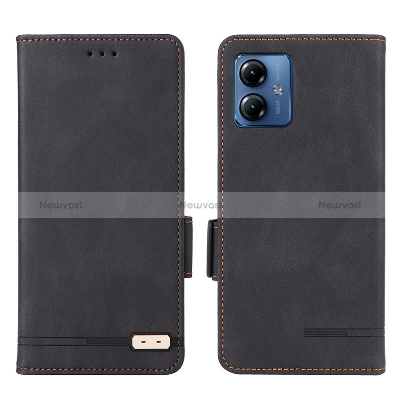 Leather Case Stands Flip Cover Holder L06Z for Motorola Moto G14