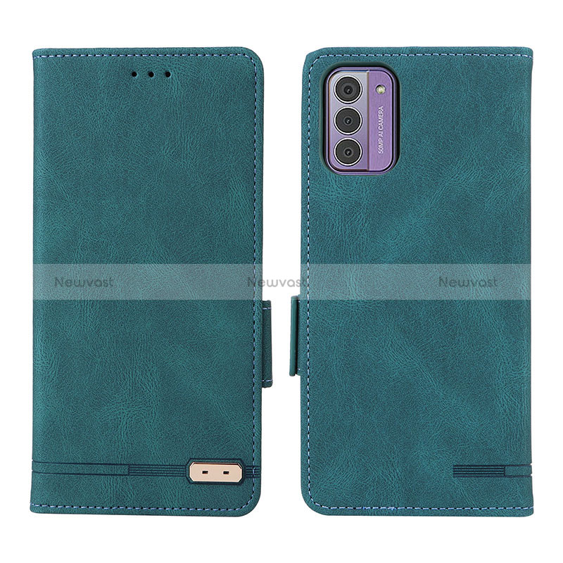 Leather Case Stands Flip Cover Holder L06Z for Nokia G42 5G Green