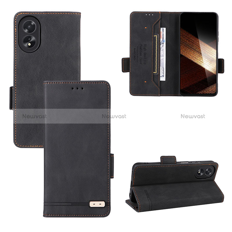 Leather Case Stands Flip Cover Holder L06Z for Oppo A18