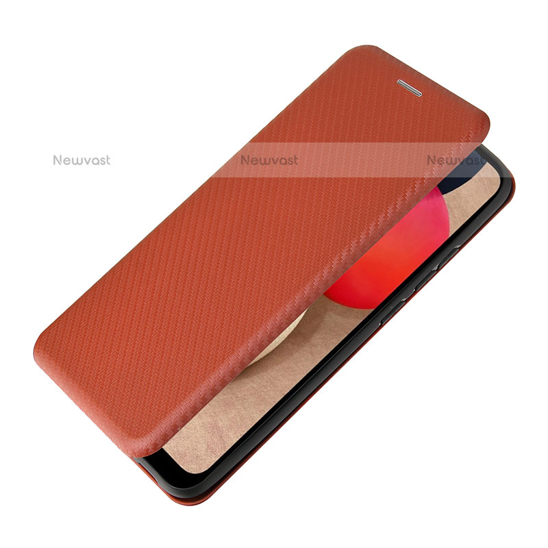 Leather Case Stands Flip Cover Holder L06Z for Samsung Galaxy A02s