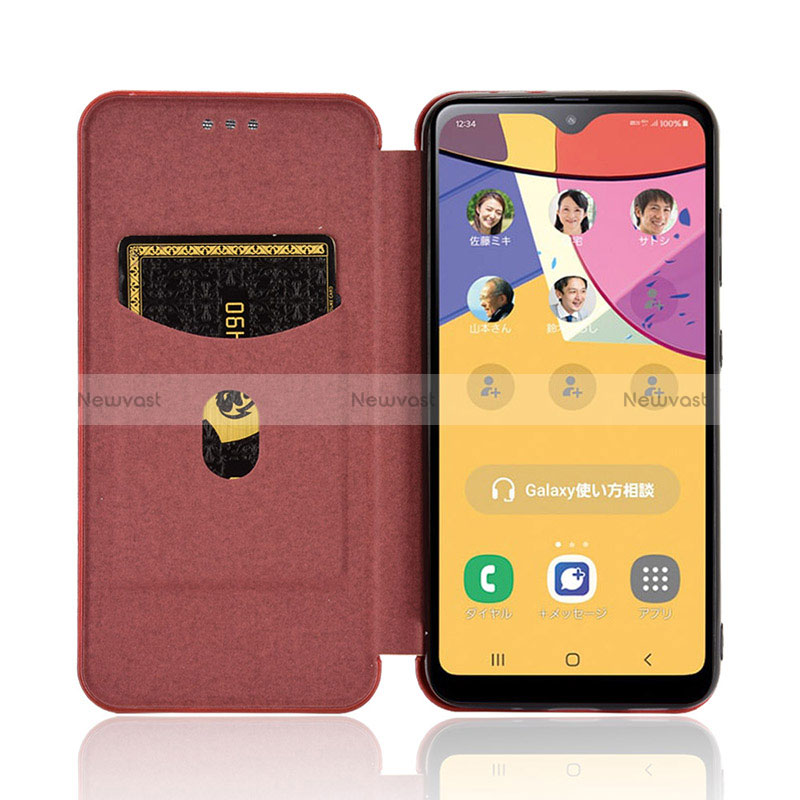 Leather Case Stands Flip Cover Holder L06Z for Samsung Galaxy A21 SC-42A