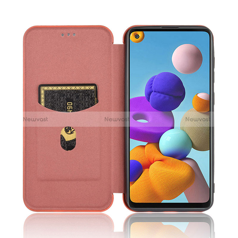 Leather Case Stands Flip Cover Holder L06Z for Samsung Galaxy A21s