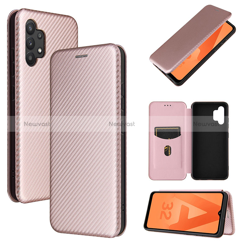 Leather Case Stands Flip Cover Holder L06Z for Samsung Galaxy A32 4G