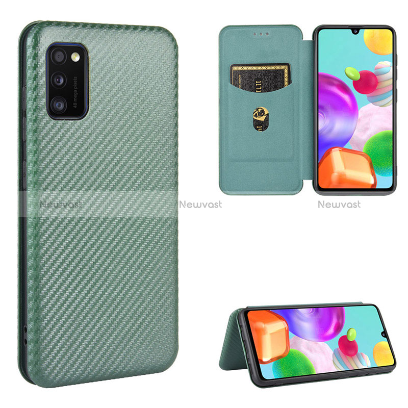 Leather Case Stands Flip Cover Holder L06Z for Samsung Galaxy A41