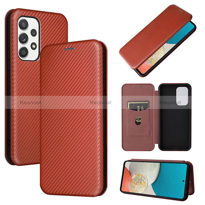 Leather Case Stands Flip Cover Holder L06Z for Samsung Galaxy A53 5G