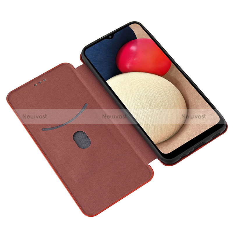 Leather Case Stands Flip Cover Holder L06Z for Samsung Galaxy M02s