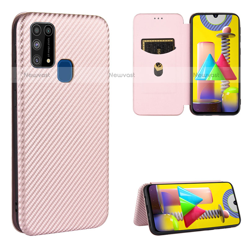 Leather Case Stands Flip Cover Holder L06Z for Samsung Galaxy M31