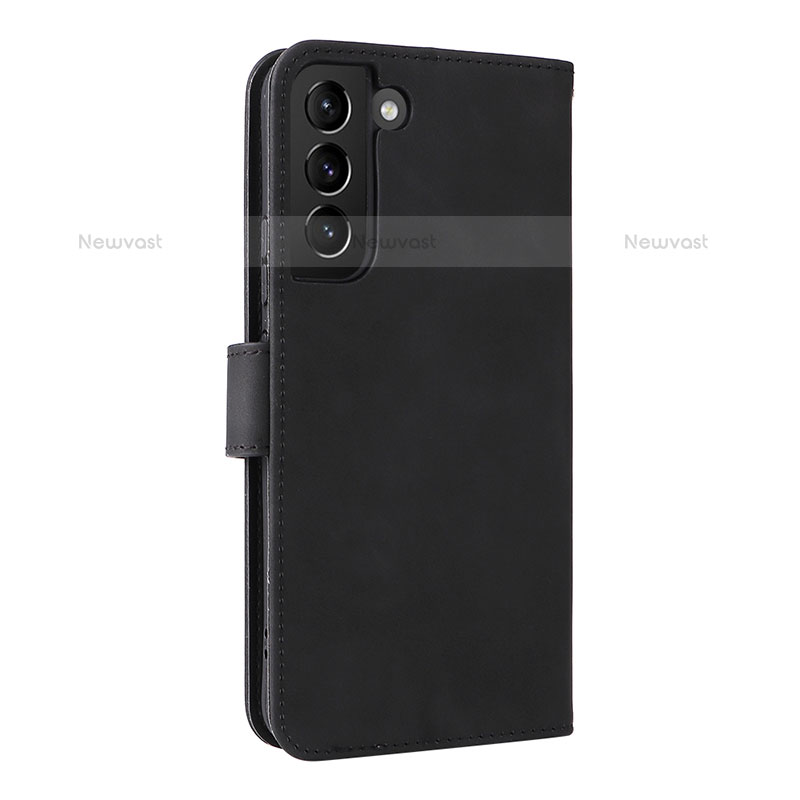 Leather Case Stands Flip Cover Holder L06Z for Samsung Galaxy S21 FE 5G Black