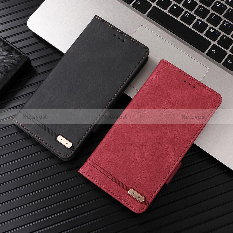 Leather Case Stands Flip Cover Holder L06Z for Sharp Aquos Sense8